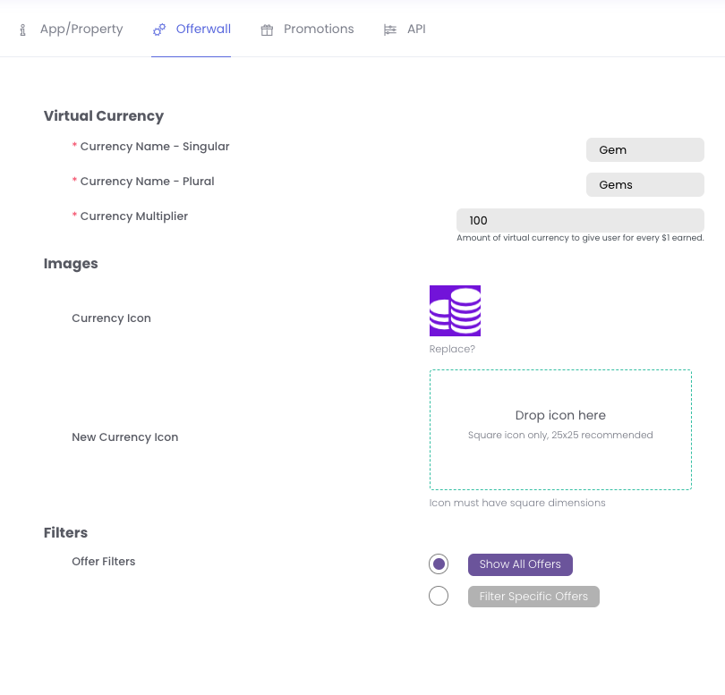 Offerwall Customization Options